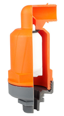 Accesorio de válvula de liberación de aire de ventilación cinética y de alivio del vacío para el riego por aspersión