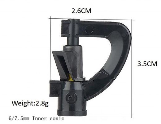 Tipo G Triángulo giratorio de microirrigación Microjet Sprinkler para agua agrícola