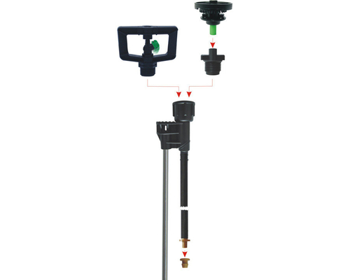 Conexión rápida amortiguación 360 grados de rotación ángulo variable riego de riego rociador