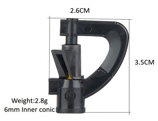 Ingeniería Plástico neumático triangular de tipo G Agricultura y silvicultura Riego Microsprinkler rotativo