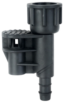 Ingeniería de todos los días Partes de riego de plásticos Micro rociador Negro Conector de rango medio