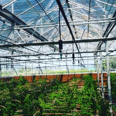 Imagen muestra piezas de riego para rociadores agrícolas hechas de plástico de ingeniería